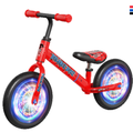 Kids Balance Bike Generation II with Light-Up Wheels - 12 Inch No-Pedal Toddler Training Bicycle with Spider-Web Cushion Seat, Cool Red & Black Racing Glider for Boys Girls Birthday Gift